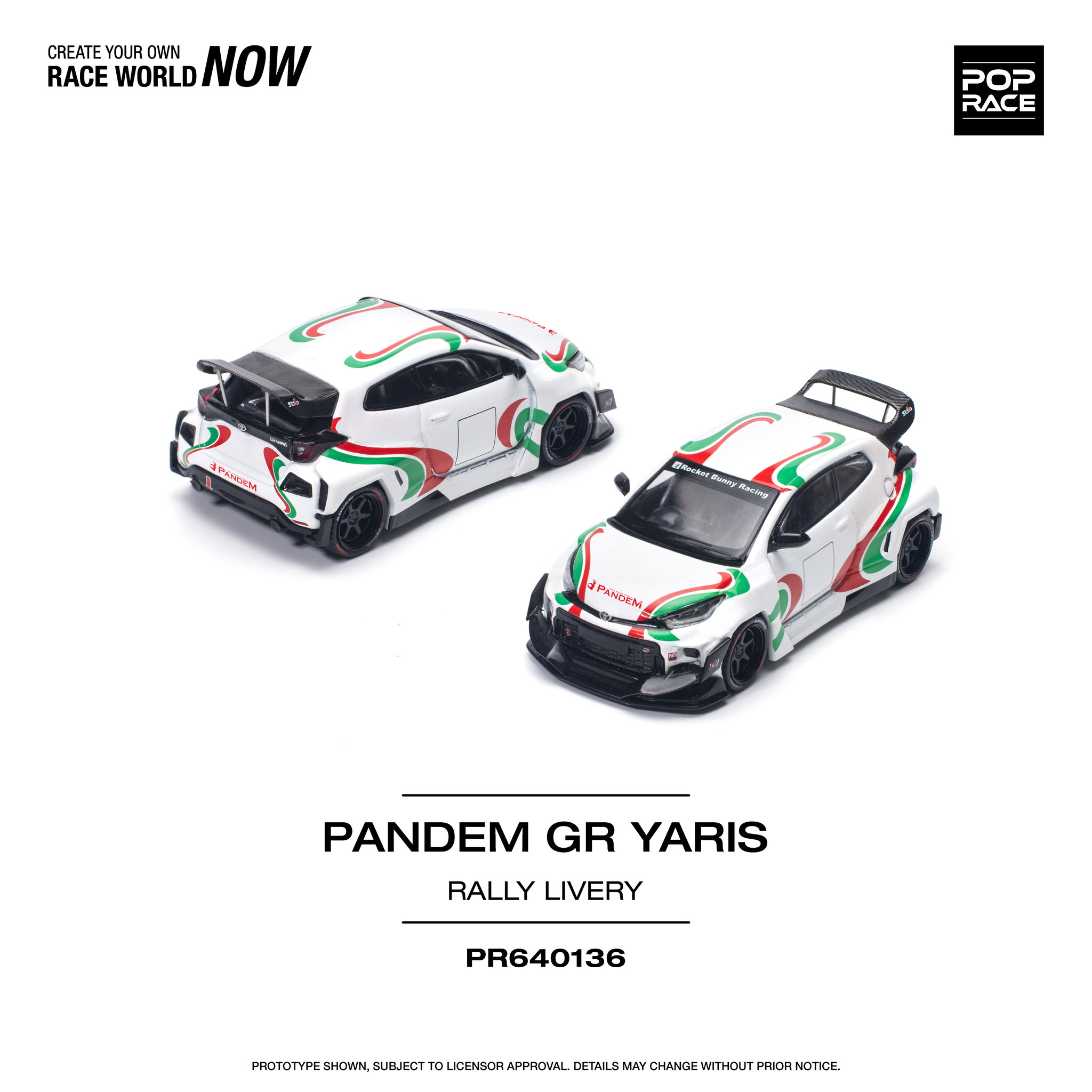 POP RACE MODEL 1/64 GR YARIS PANDEM - RALLY LIVERY_0