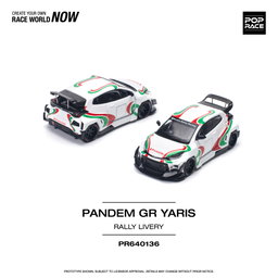 POP RACE MODEL 1/64 GR YARIS PANDEM - RALLY LIVERY