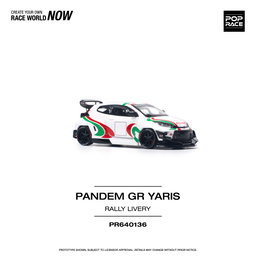 POP RACE MODEL 1/64 GR YARIS PANDEM - RALLY LIVERY