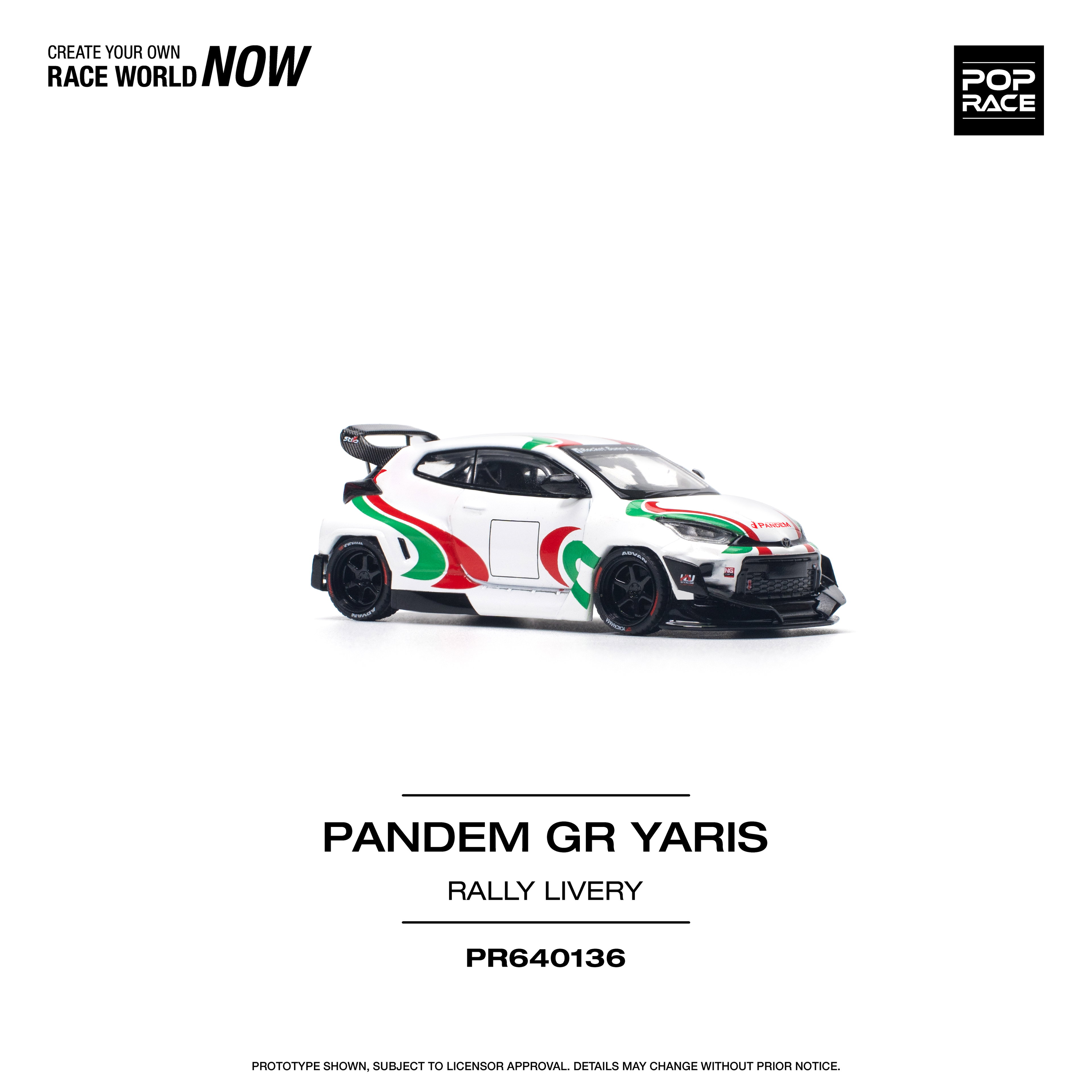POP RACE MODEL 1/64 GR YARIS PANDEM - RALLY LIVERY_6