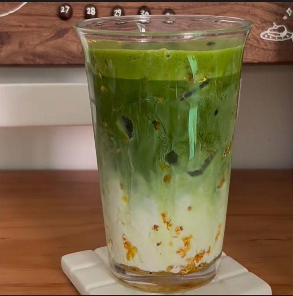 Osmanthus Matcha Latte-Cold
