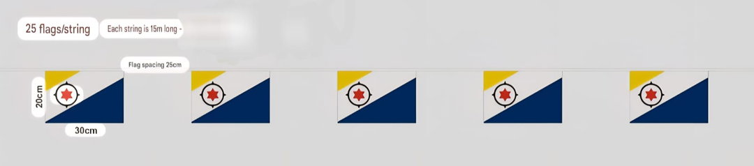 2025090614 Banderitas (15 meter, 25 flags)