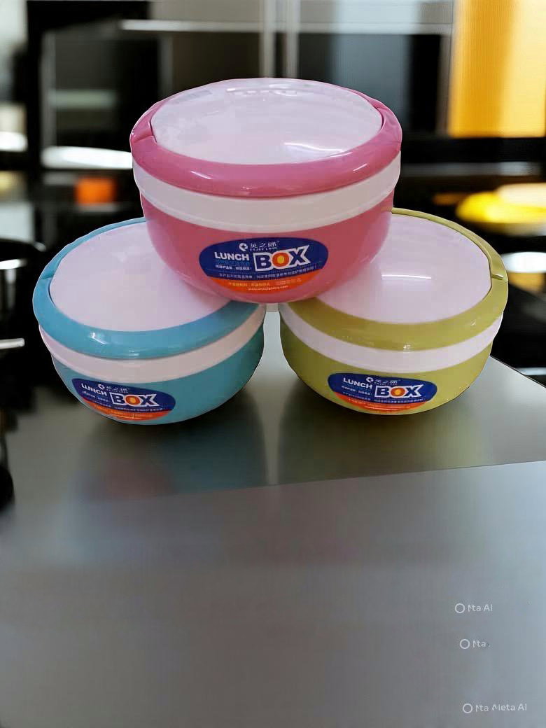 Lunch box ronde en plastique alimentaire – Plusieurs couleurs ARTICLE N°: BCB_0014