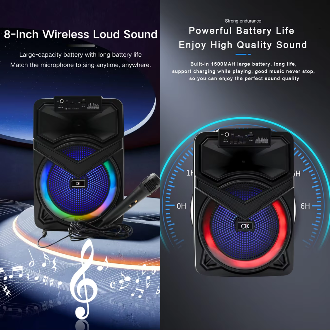 8" BLUETOOH KARAOKE SPEAKER TTD818_1