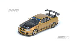 INNO MODEL 1/64 NISSAN SKYLINE R34 TOP SECRET GOLD
