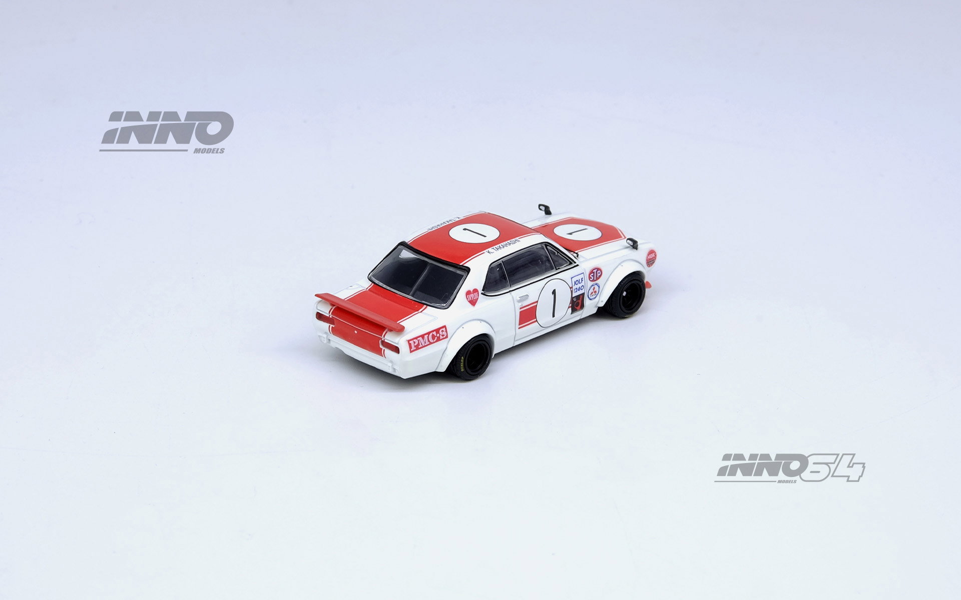 INNO MODEL 1/64 NISSAN SKYLINE 2000 GT-R (KPGC10) #1 - TAKAHASHI KUNIMITSU FUJI MASTERS 250KM 1971_3