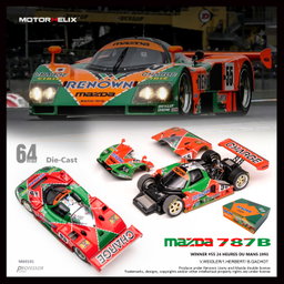 MOTOR HELIX MODEL 1/64 MAZDA 787B RENOWN #55 CHAMPION CAR