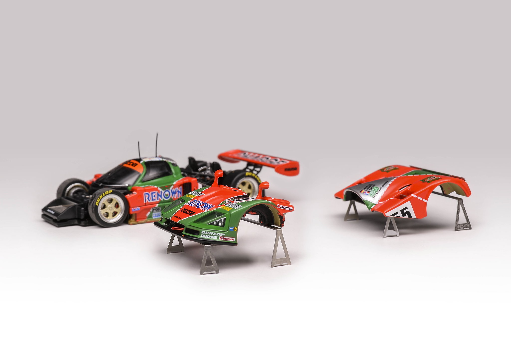 MOTOR HELIX MODEL 1/64 MAZDA 787B RENOWN #55 CHAMPION CAR_4