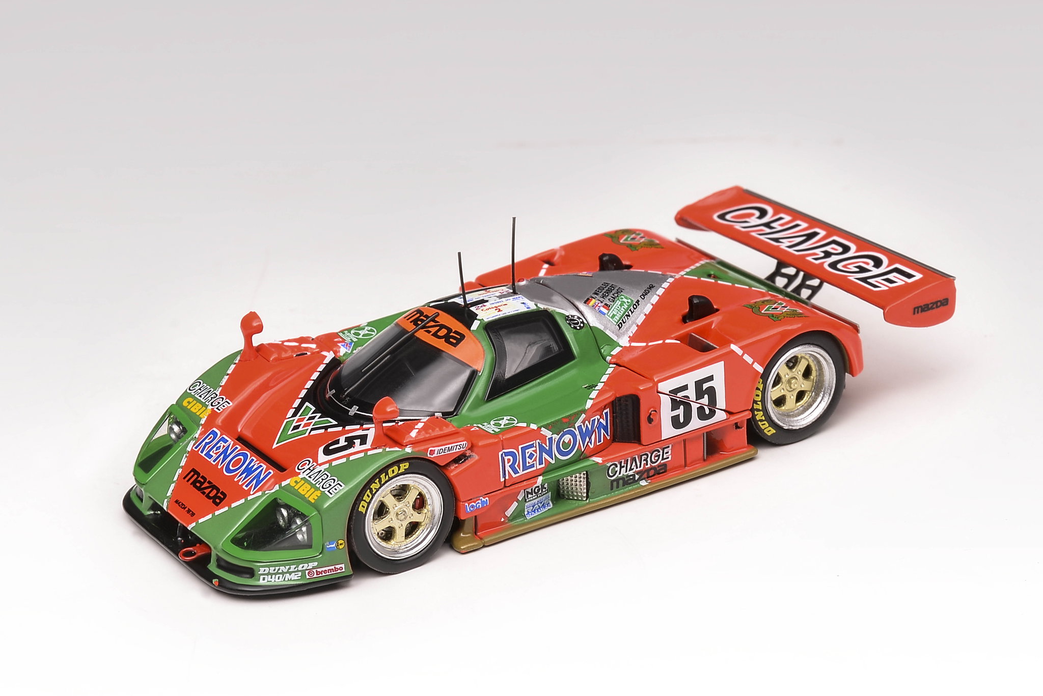MOTOR HELIX MODEL 1/64 MAZDA 787B RENOWN #55 CHAMPION CAR_2