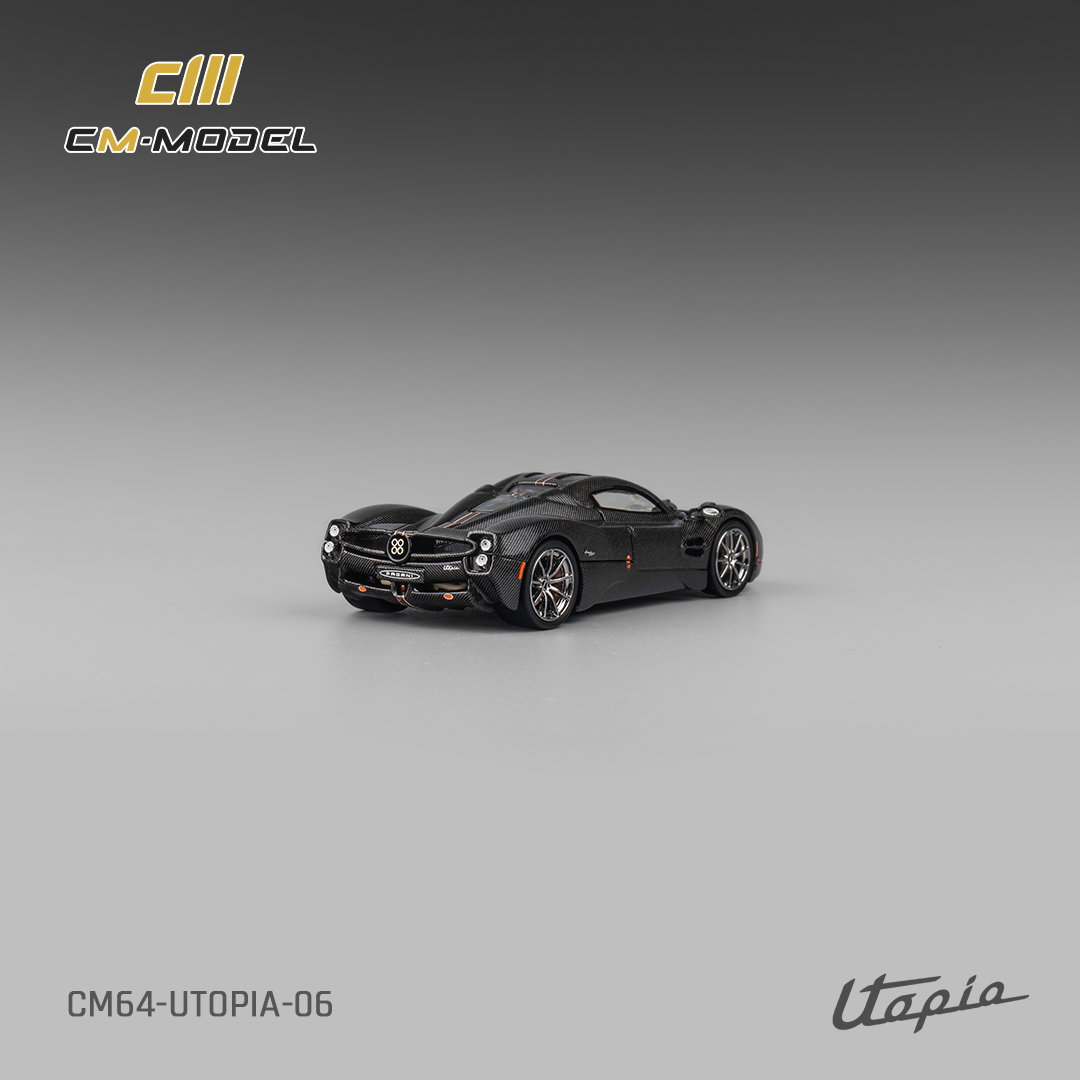 CM MODEL 1/64 PAGANI UTOPIA - FULL CARBON WITH RED LINE_3