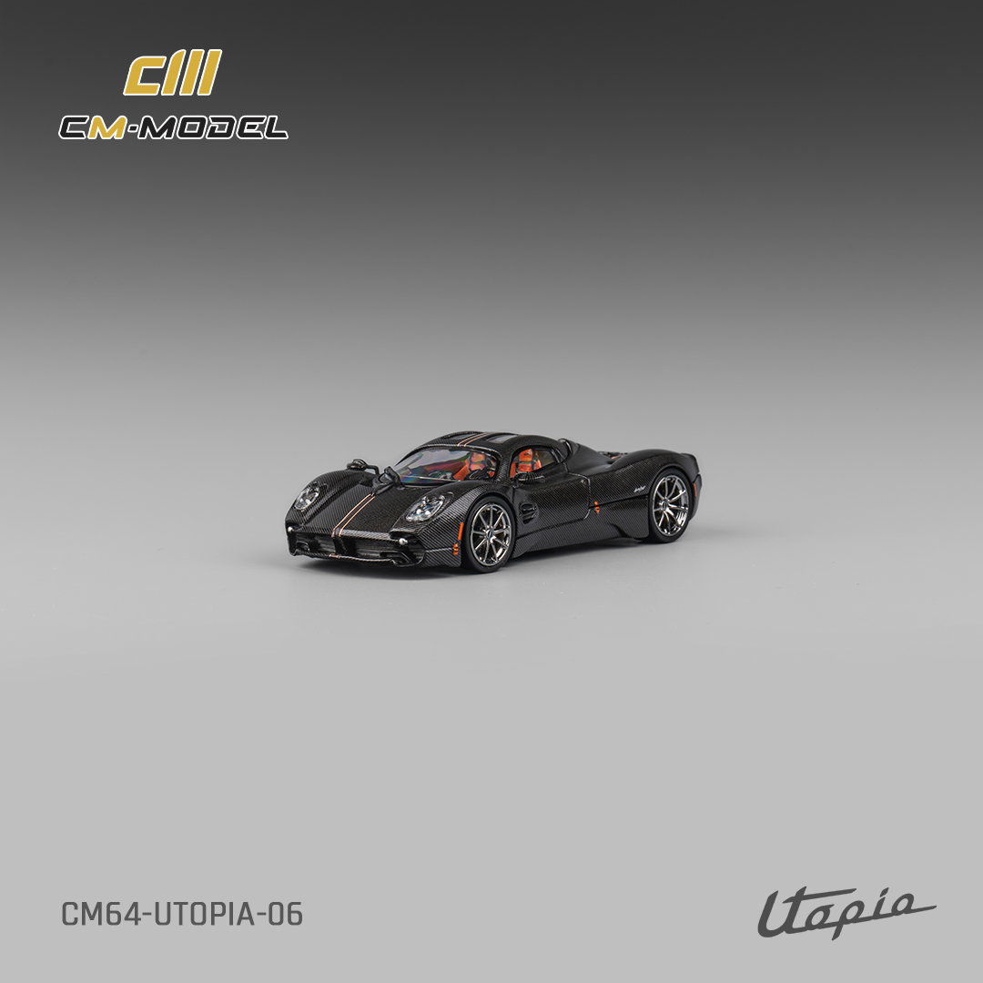 CM MODEL 1/64 PAGANI UTOPIA - FULL CARBON WITH RED LINE_2