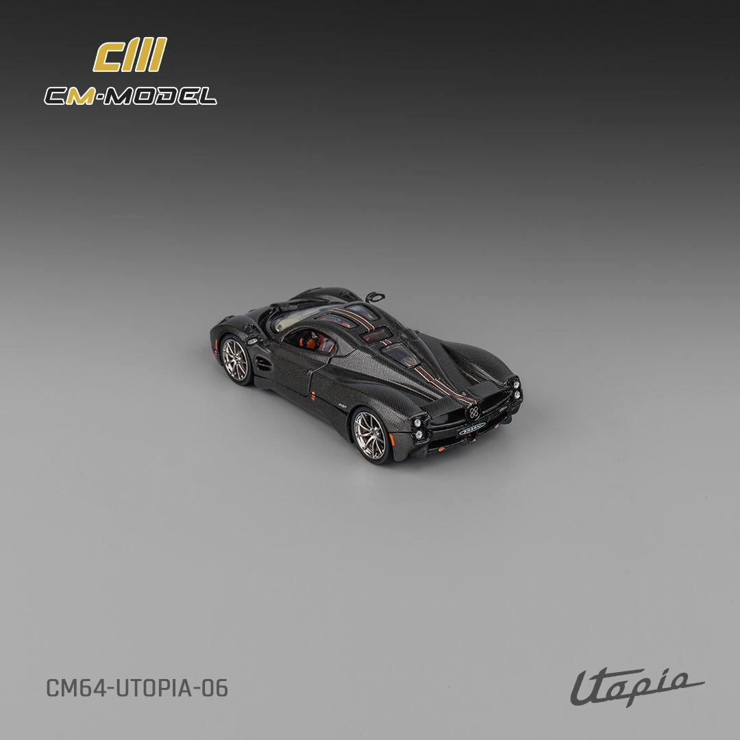 CM MODEL 1/64 PAGANI UTOPIA - FULL CARBON WITH RED LINE_6