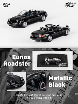 MICRO TURBO MODEL 1/64 MAZDA MX-5 EUNOS ROADSTER - BLACK