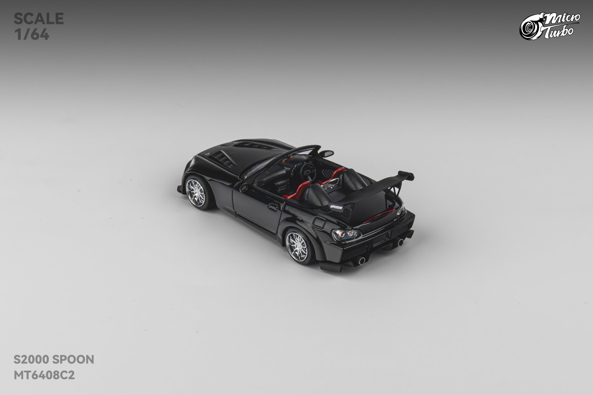 MICRO TURBO MODEL 1/64 HONDA S2000 SPOON SPORT - METALLIC BLACK_10