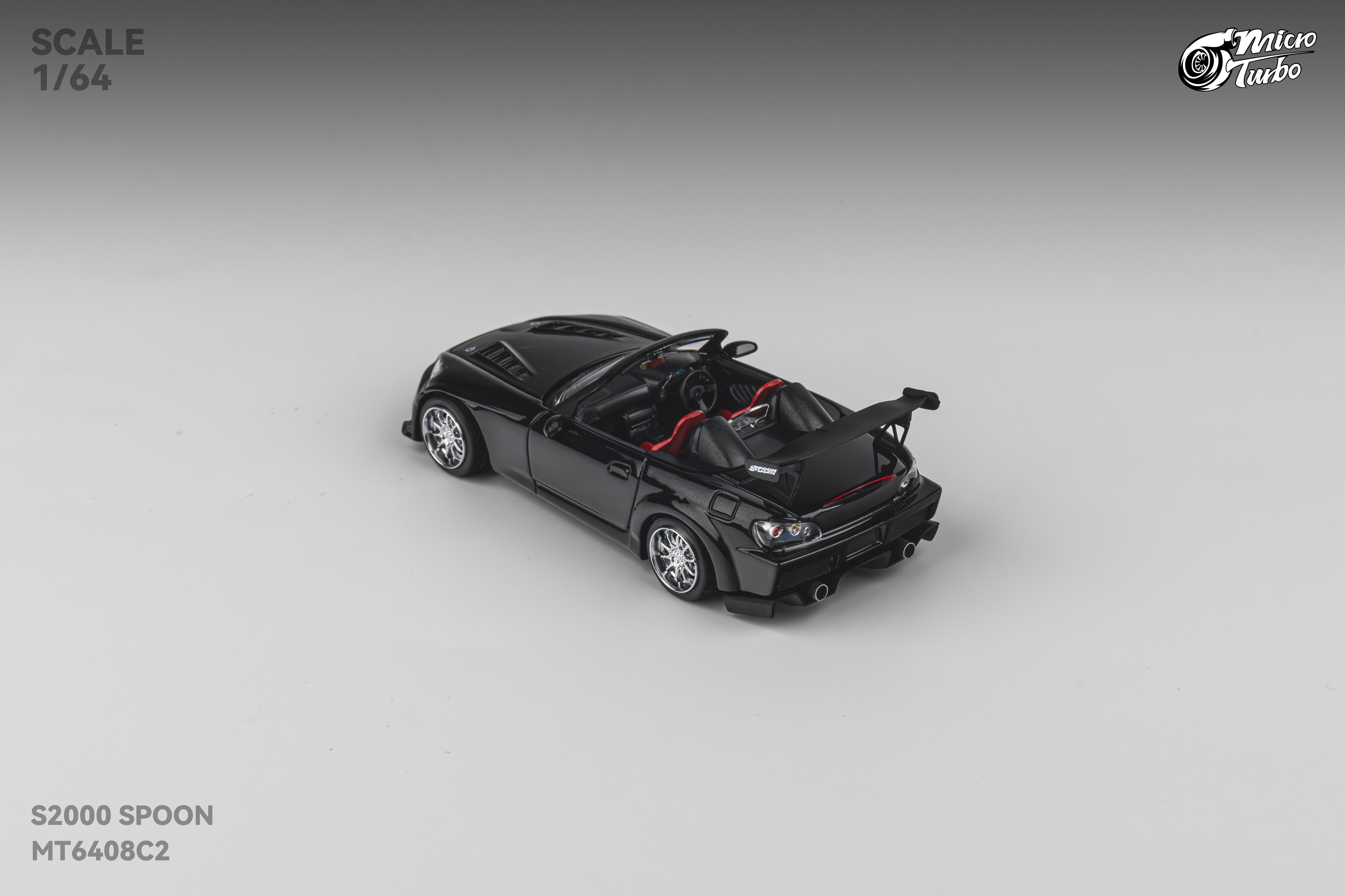 MICRO TURBO MODEL 1/64 HONDA S2000 SPOON SPORT - METALLIC BLACK_10
