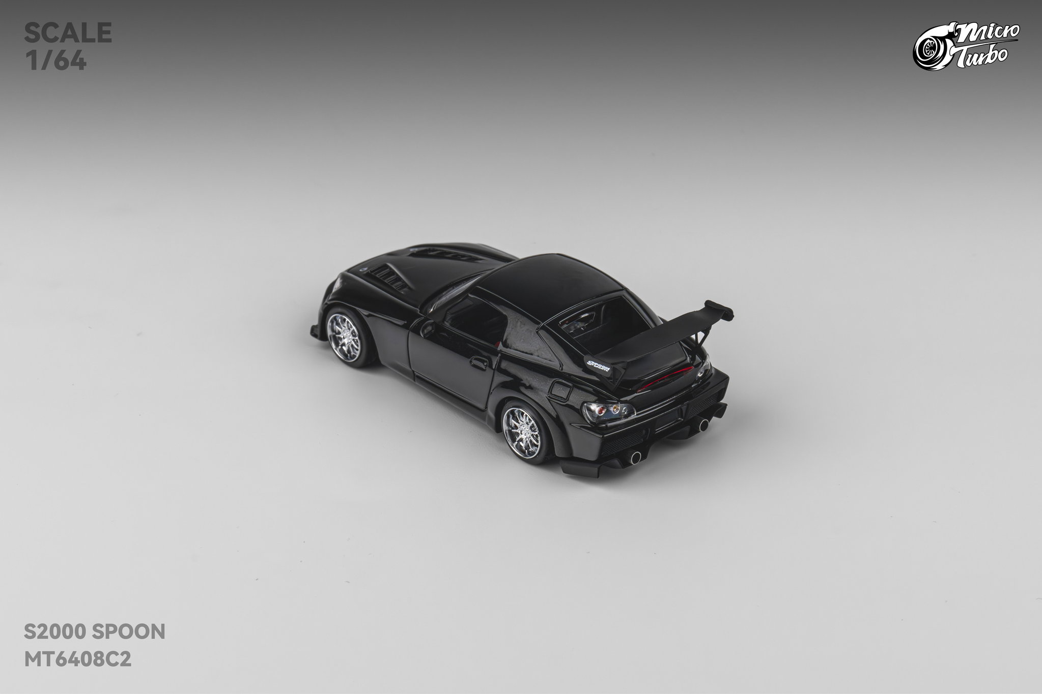 MICRO TURBO MODEL 1/64 HONDA S2000 SPOON SPORT - METALLIC BLACK_11