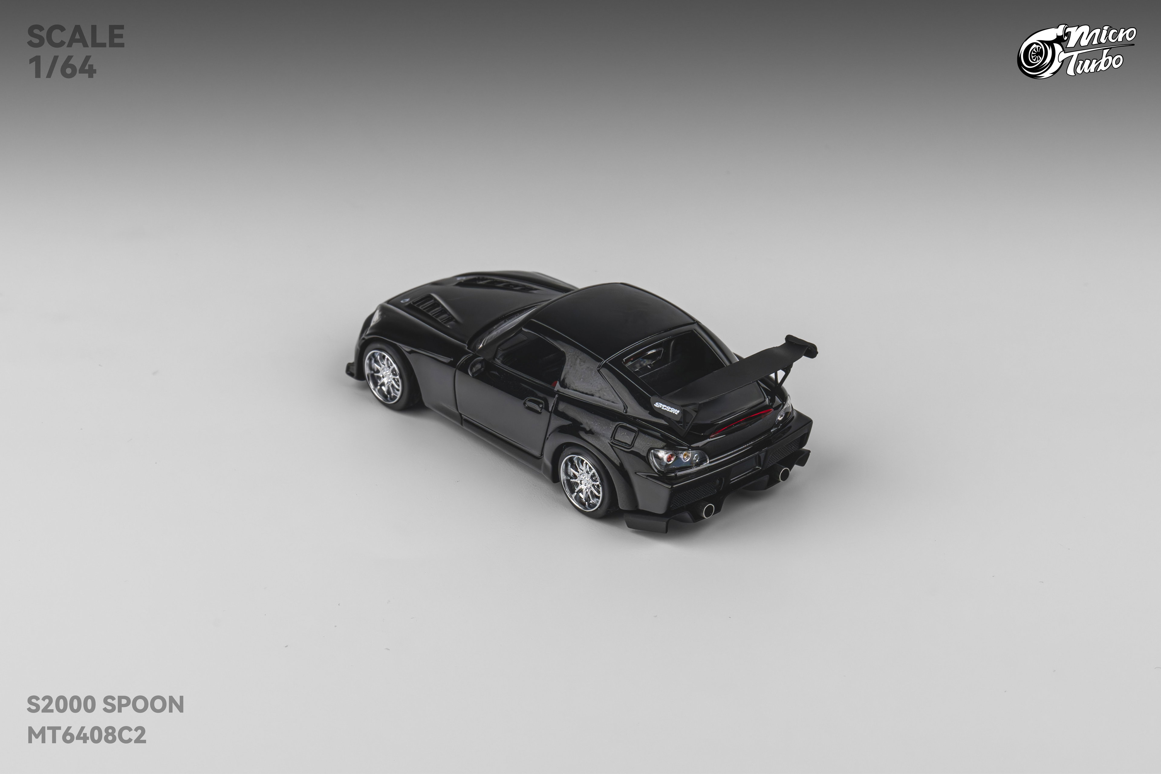MICRO TURBO MODEL 1/64 HONDA S2000 SPOON SPORT - METALLIC BLACK_11