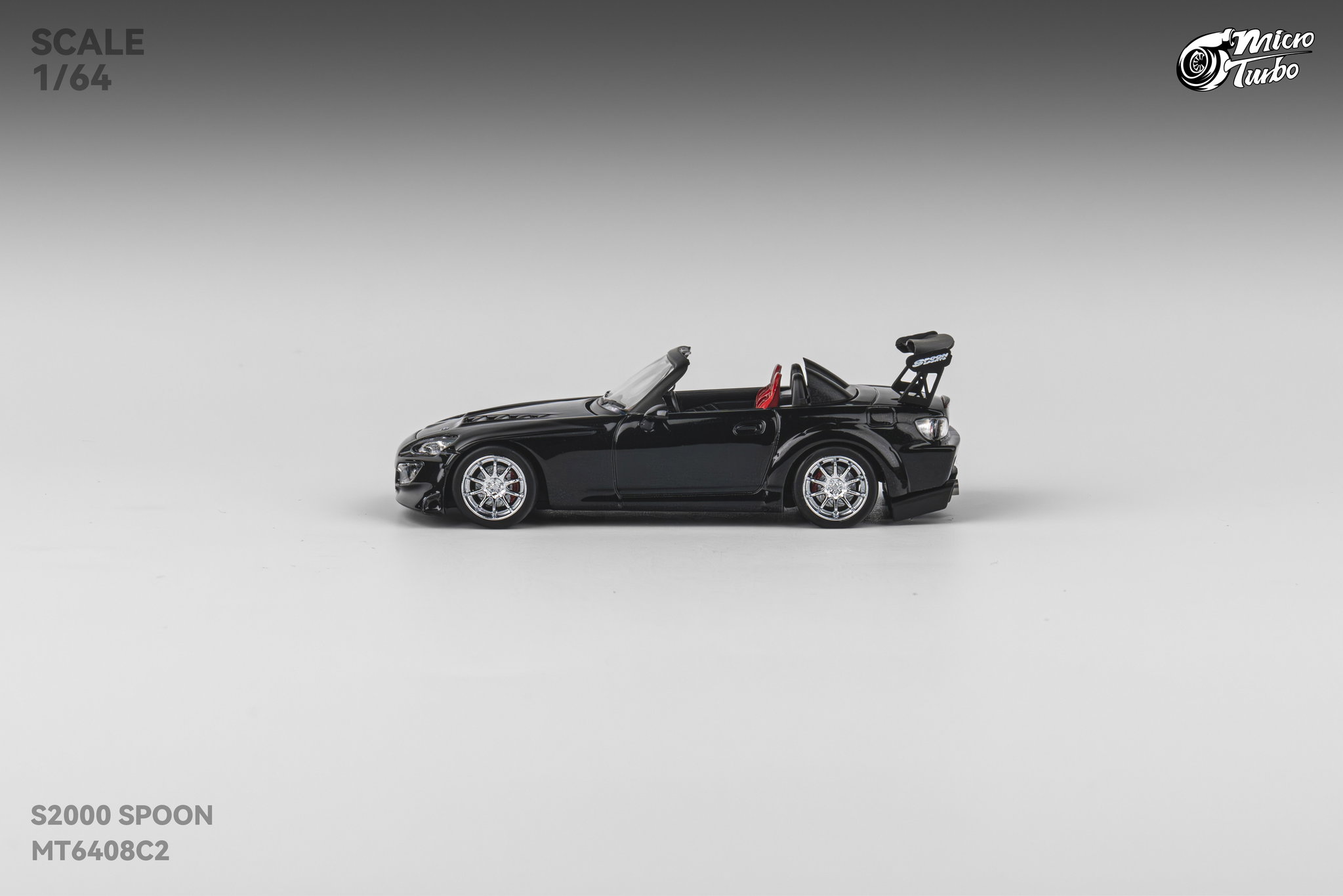 MICRO TURBO MODEL 1/64 HONDA S2000 SPOON SPORT - METALLIC BLACK_6