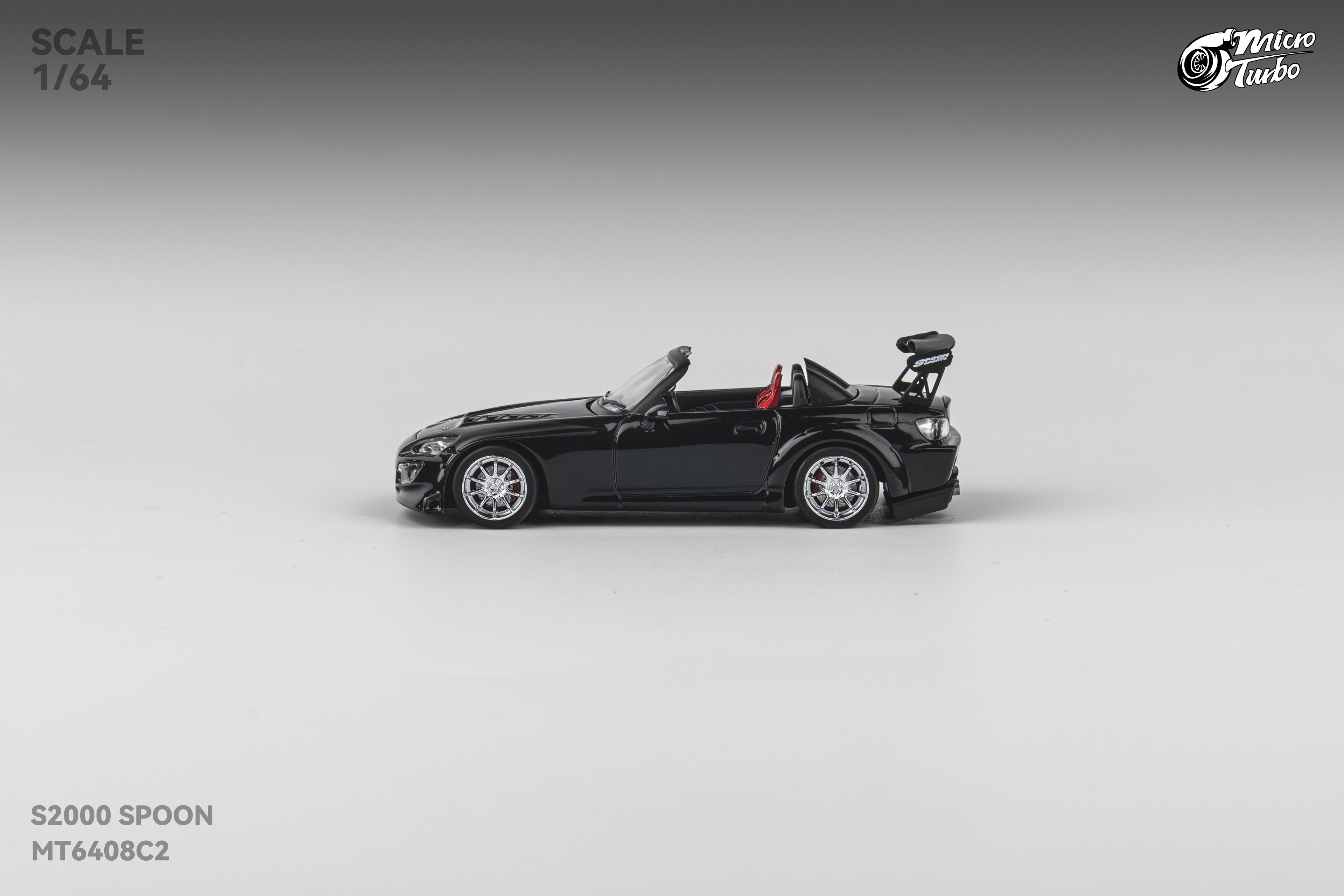 MICRO TURBO MODEL 1/64 HONDA S2000 SPOON SPORT - METALLIC BLACK_6