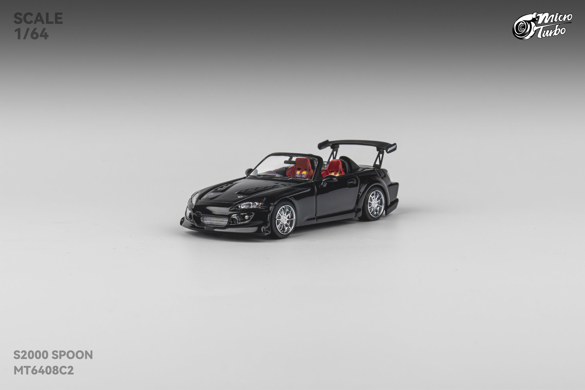 MICRO TURBO MODEL 1/64 HONDA S2000 SPOON SPORT - METALLIC BLACK_5