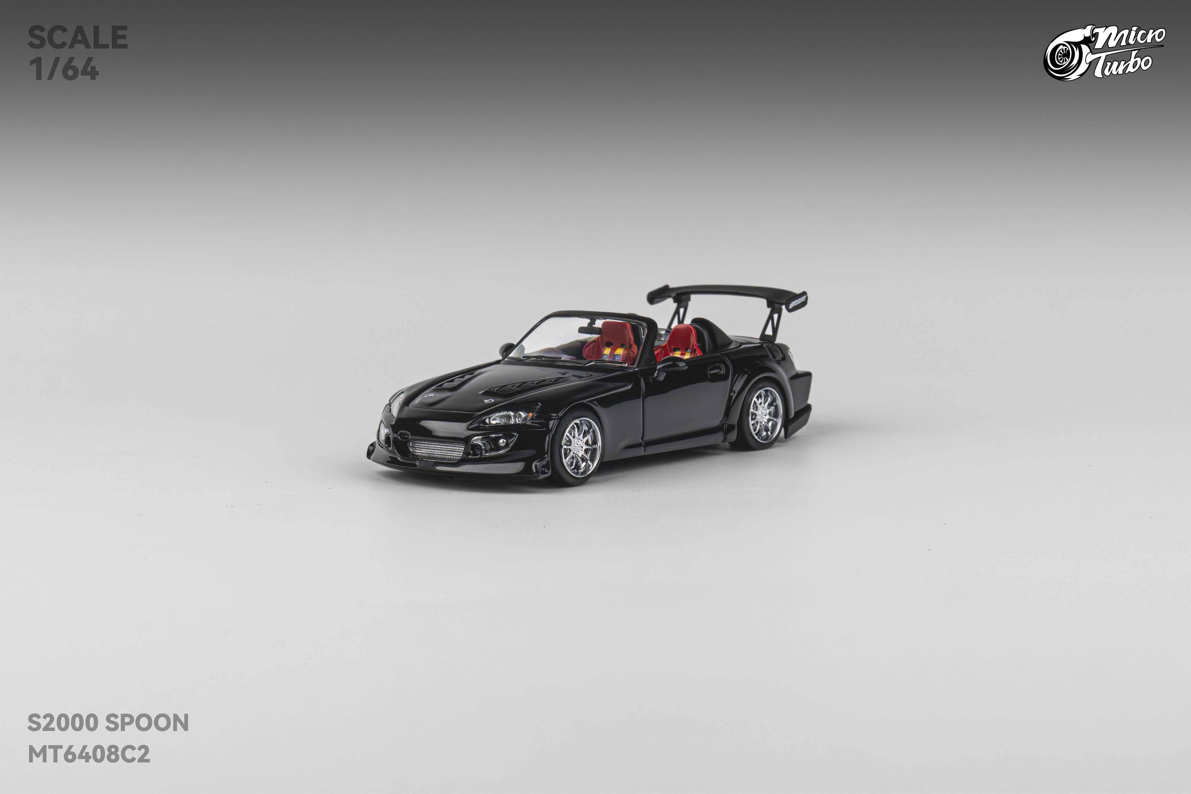 MICRO TURBO MODEL 1/64 HONDA S2000 SPOON SPORT - METALLIC BLACK_5