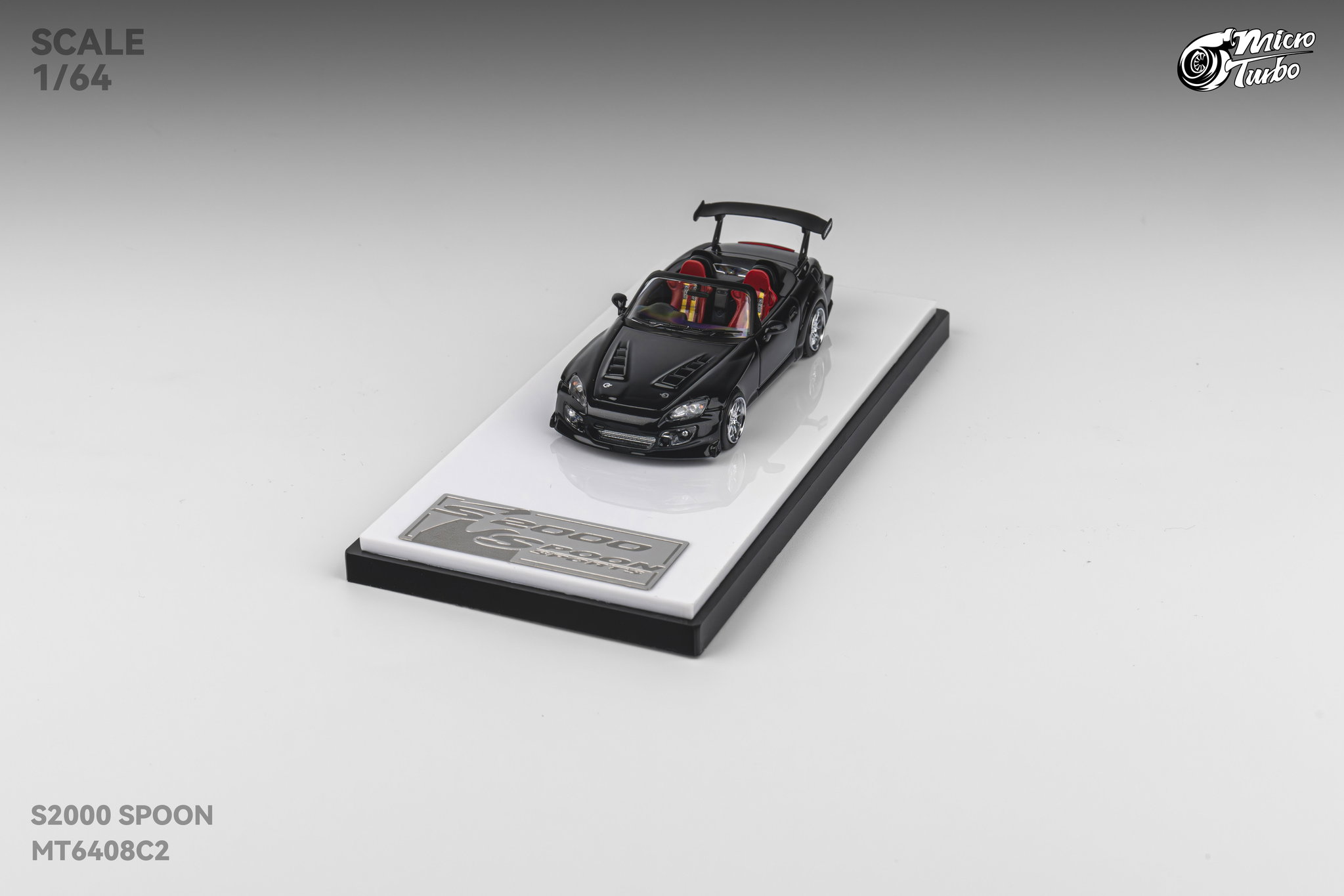 MICRO TURBO MODEL 1/64 HONDA S2000 SPOON SPORT - METALLIC BLACK_4