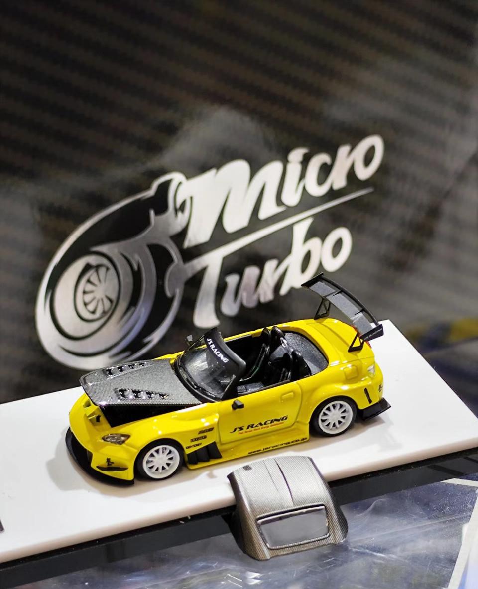 MICRO TURBO MODEL 1/64 HONDA S2000 JS RACING YELLOW (COOL CAR SHOW SPECIAL)_0