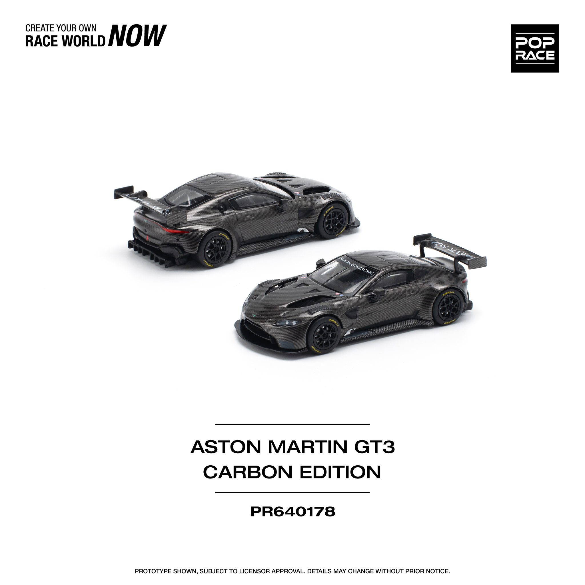 POP RACE MODEL 1/64 ASTON MARTIN VANTAGE GT3 - CARBON EDITION_9