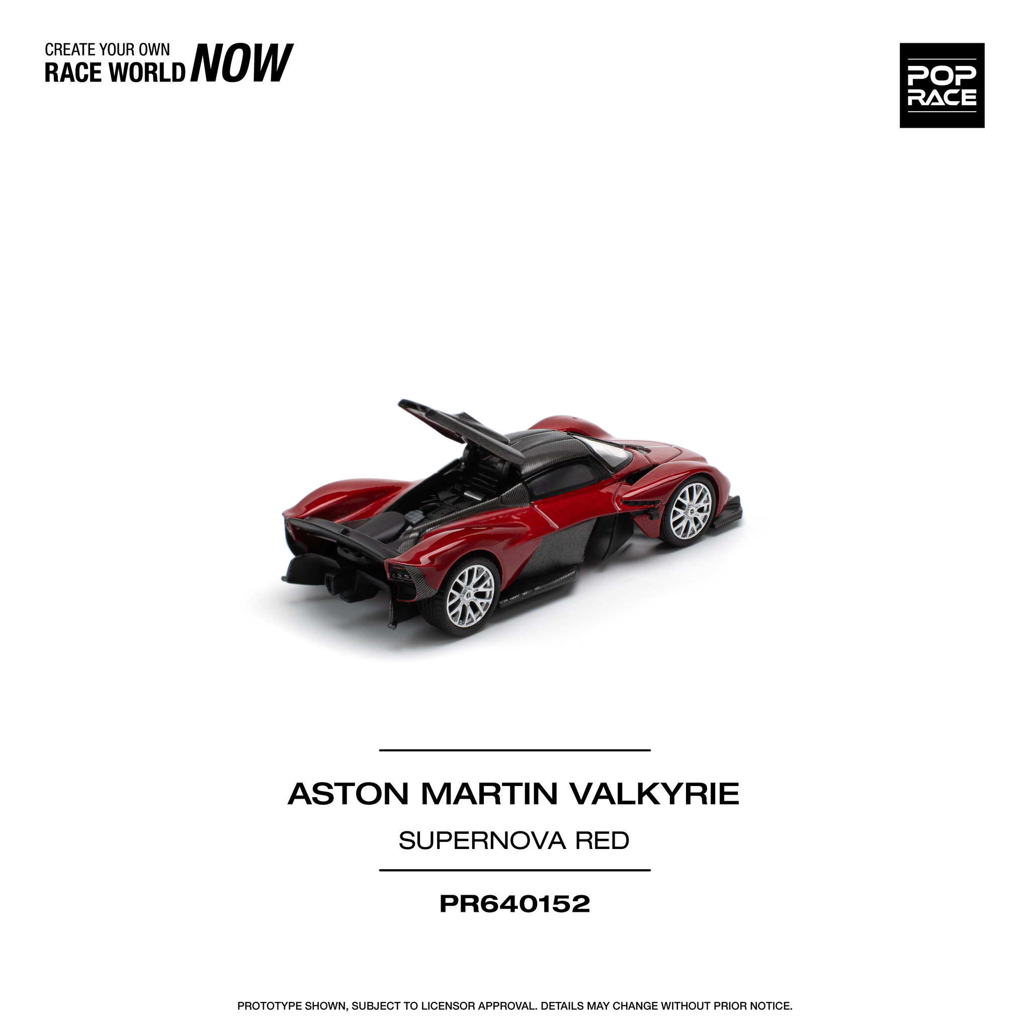 POP RACE MODEL 1/64 ASTON MARTIN VALKYRIE - SUPERNOVA RED_6
