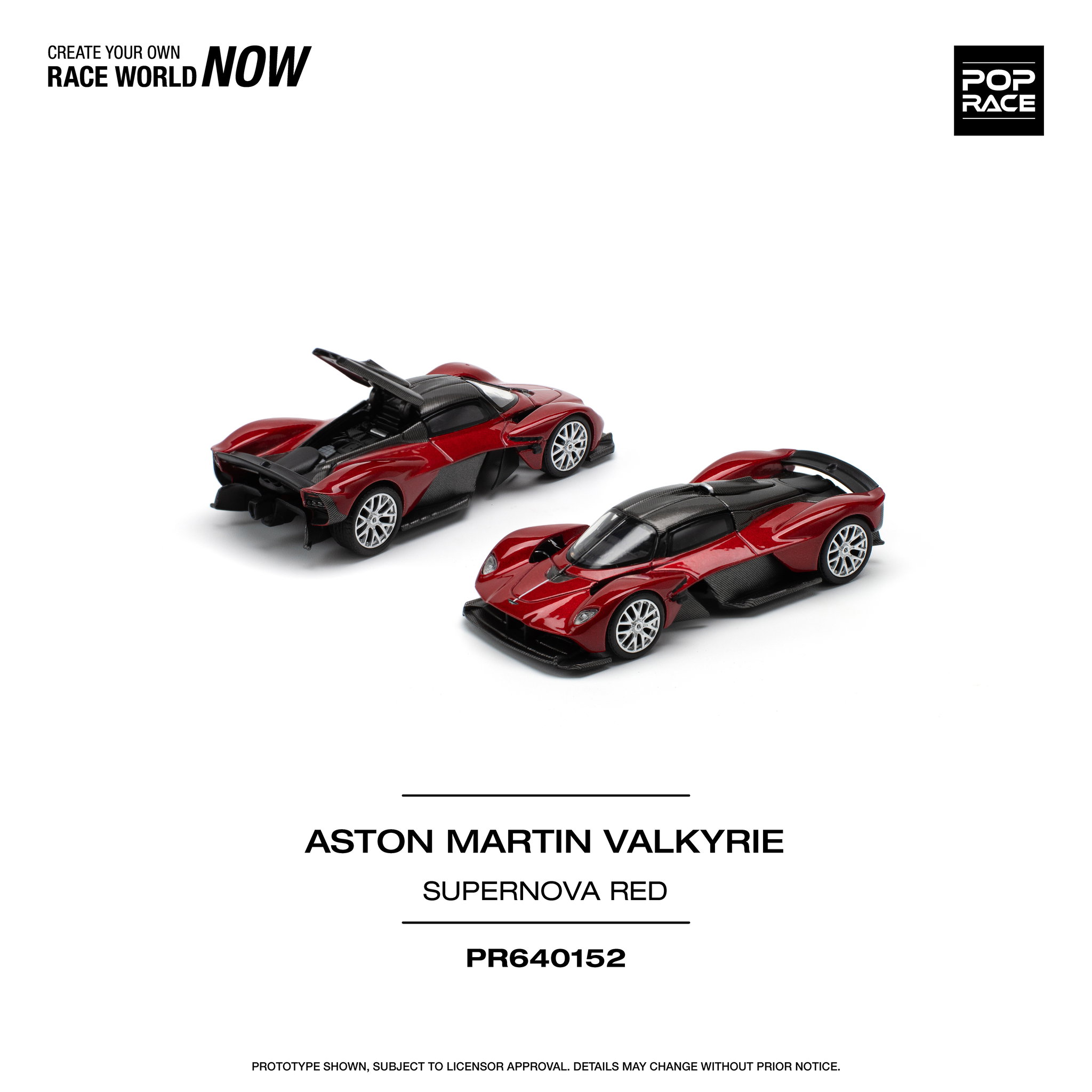 POP RACE MODEL 1/64 ASTON MARTIN VALKYRIE - SUPERNOVA RED_4
