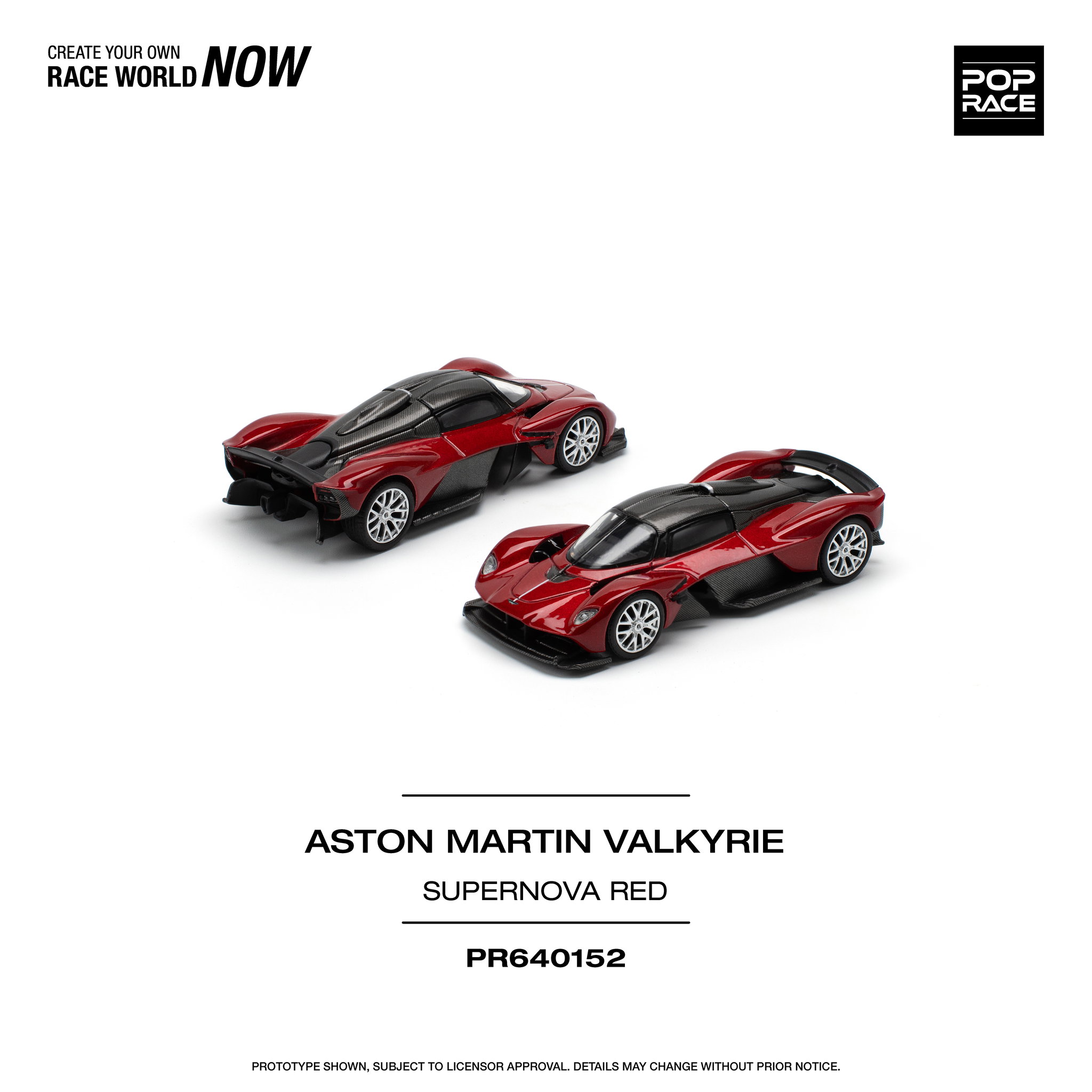 POP RACE MODEL 1/64 ASTON MARTIN VALKYRIE - SUPERNOVA RED_5