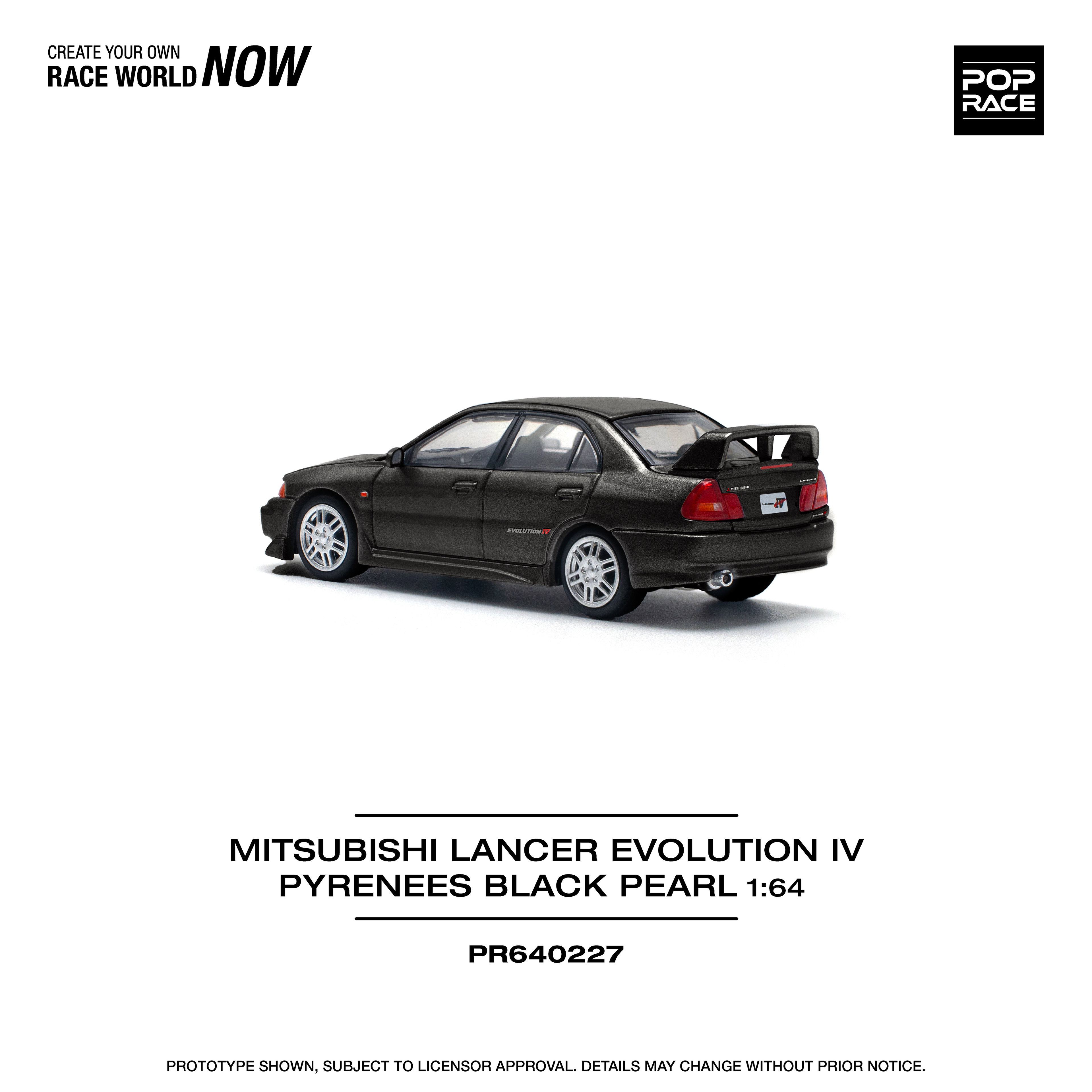 POP RACE MODEL 1/64 MITSUBISHI LANCER EVO 4 - PEARL BLACK_4