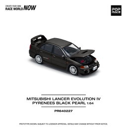 POP RACE MODEL 1/64 MITSUBISHI LANCER EVO 4 - PEARL BLACK