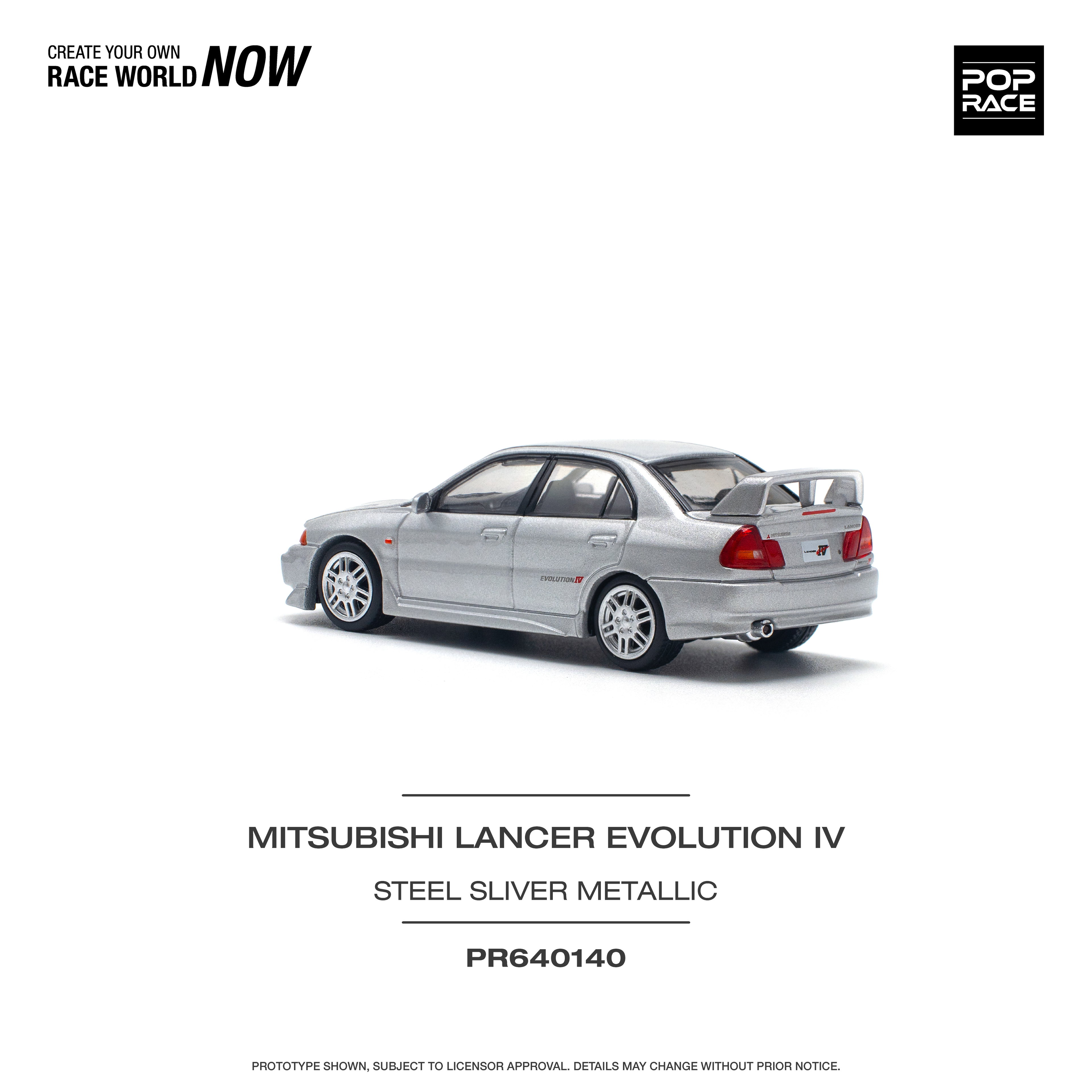 POP RACE MODEL 1/64 MITSUBISHI LANCER EVO 4 - STEEL SILVER_4