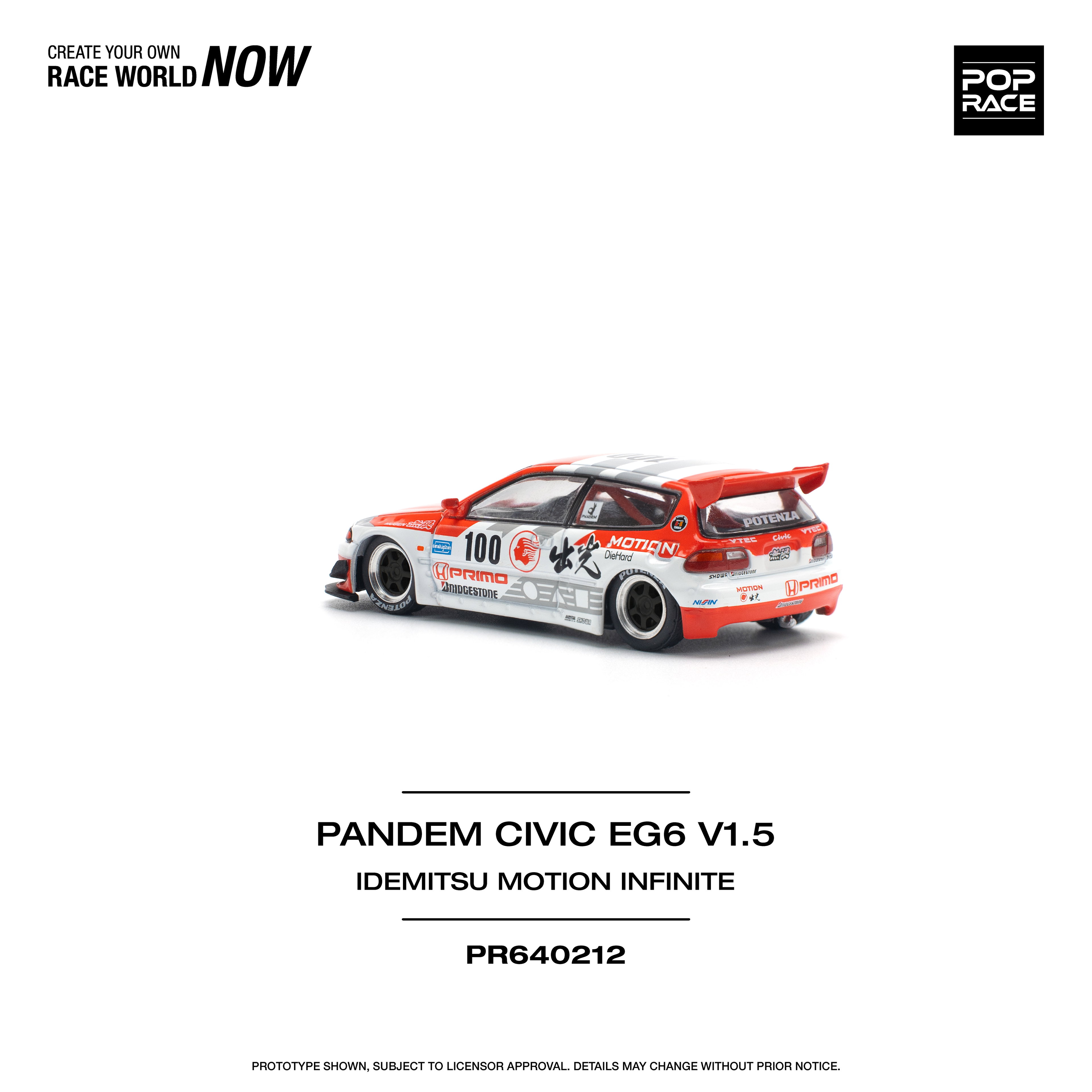 POP RACE MODEL 1/64 PANDEM CIVIC EG6 v1.5 IDEMITSU MOTION INFINITE_8