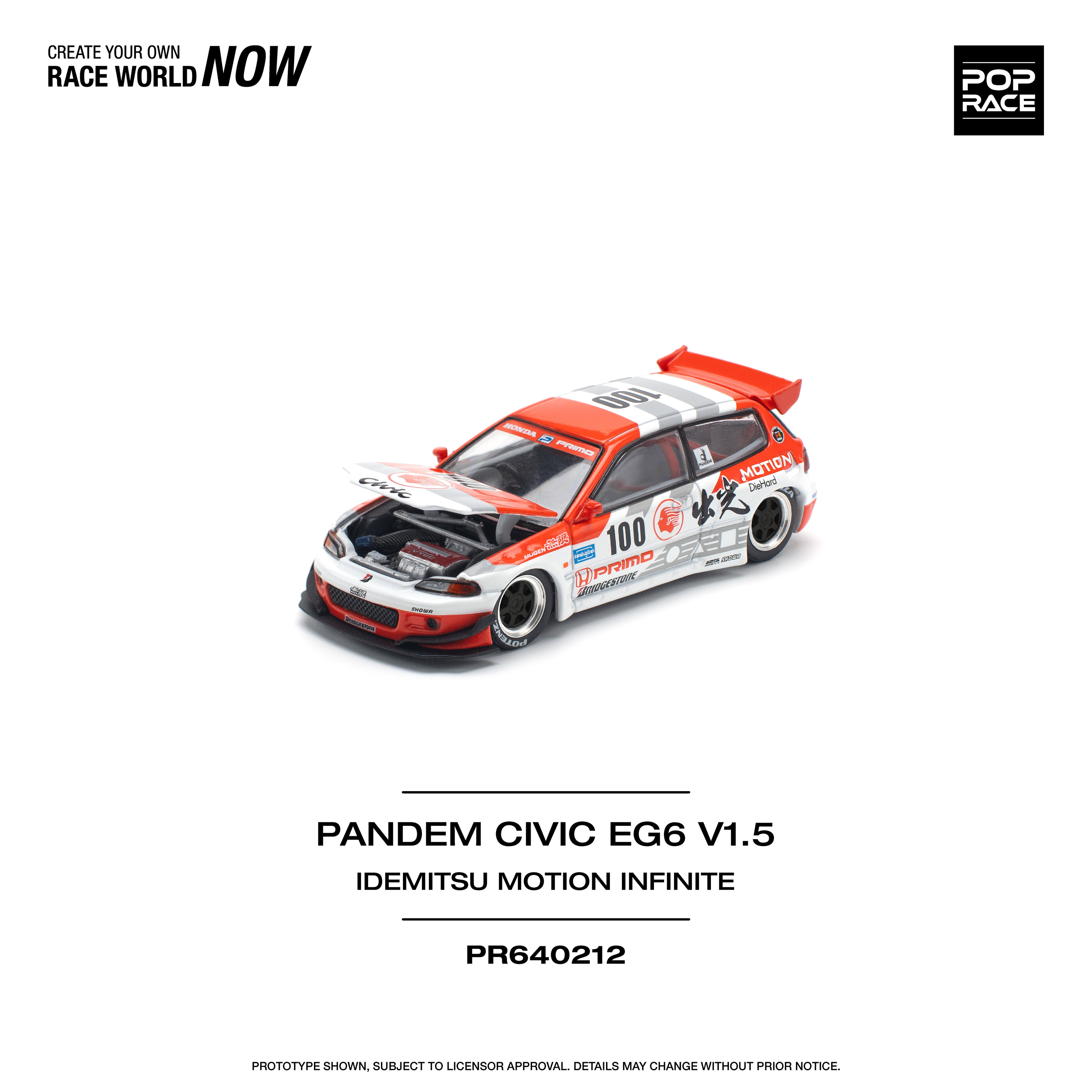POP RACE MODEL 1/64 PANDEM CIVIC EG6 v1.5 IDEMITSU MOTION INFINITE_12