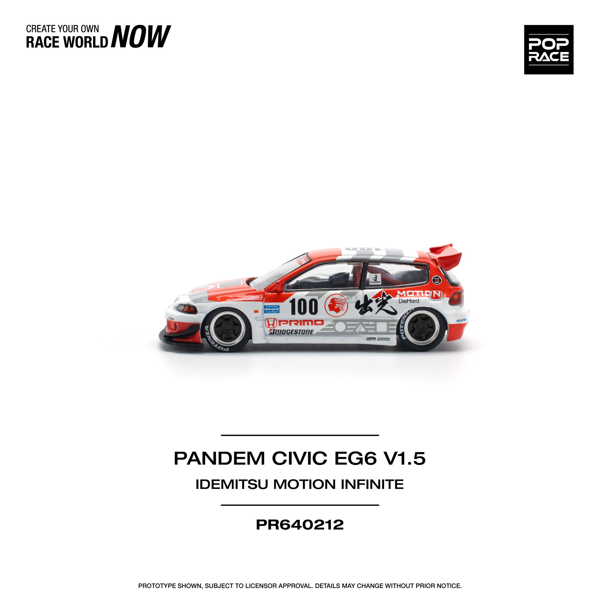 POP RACE MODEL 1/64 PANDEM CIVIC EG6 v1.5 IDEMITSU MOTION INFINITE_7