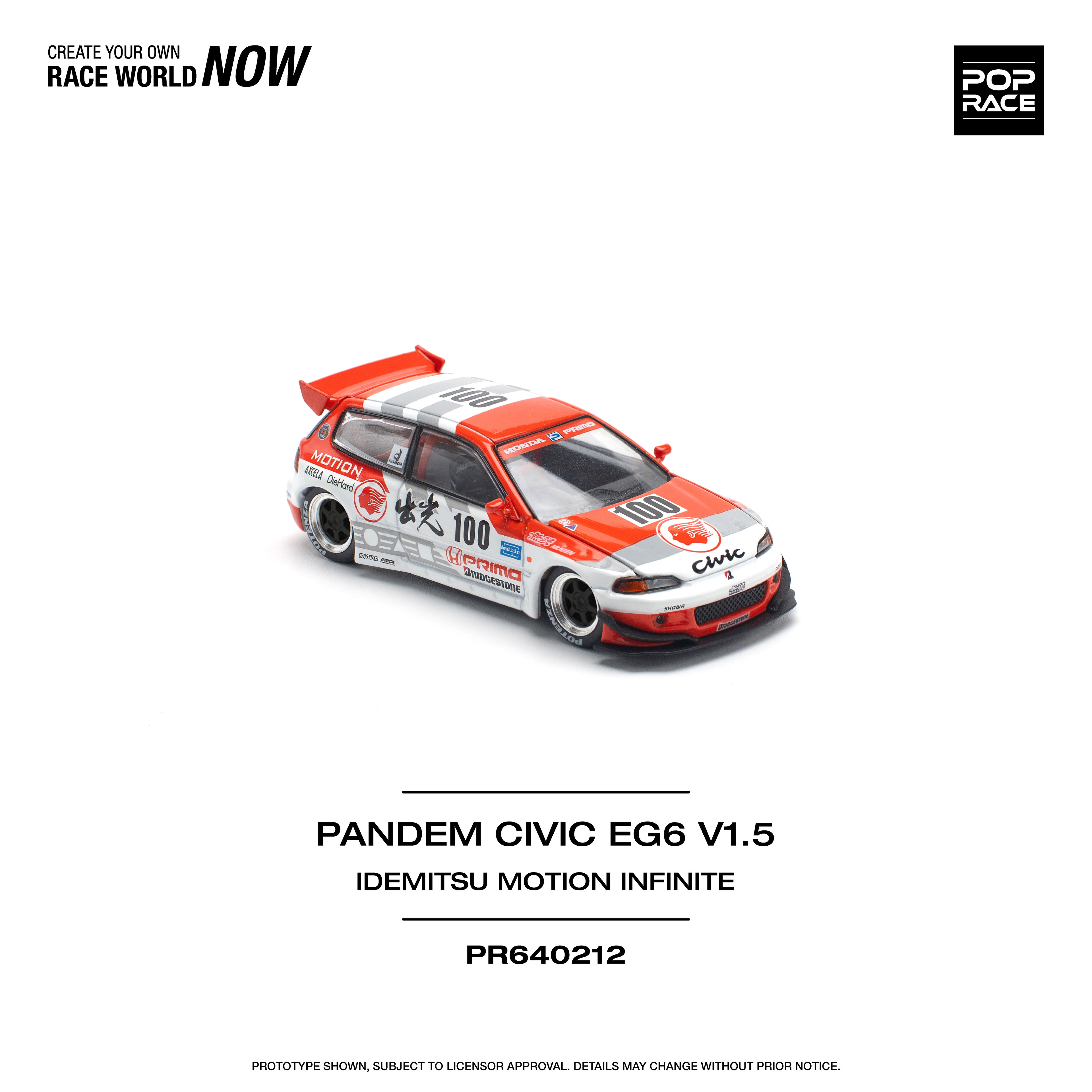 POP RACE MODEL 1/64 PANDEM CIVIC EG6 v1.5 IDEMITSU MOTION INFINITE_10