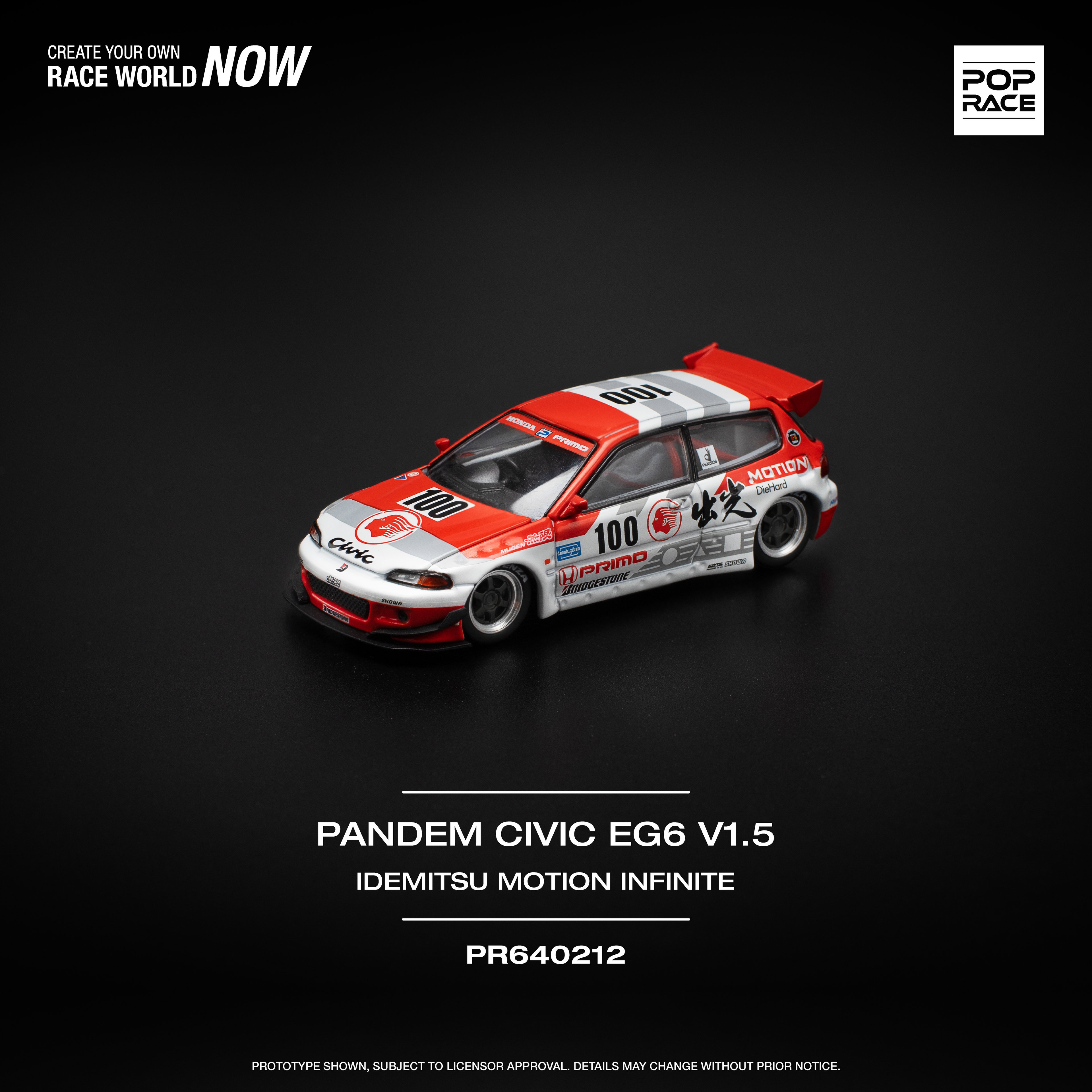 POP RACE MODEL 1/64 PANDEM CIVIC EG6 v1.5 IDEMITSU MOTION INFINITE_14