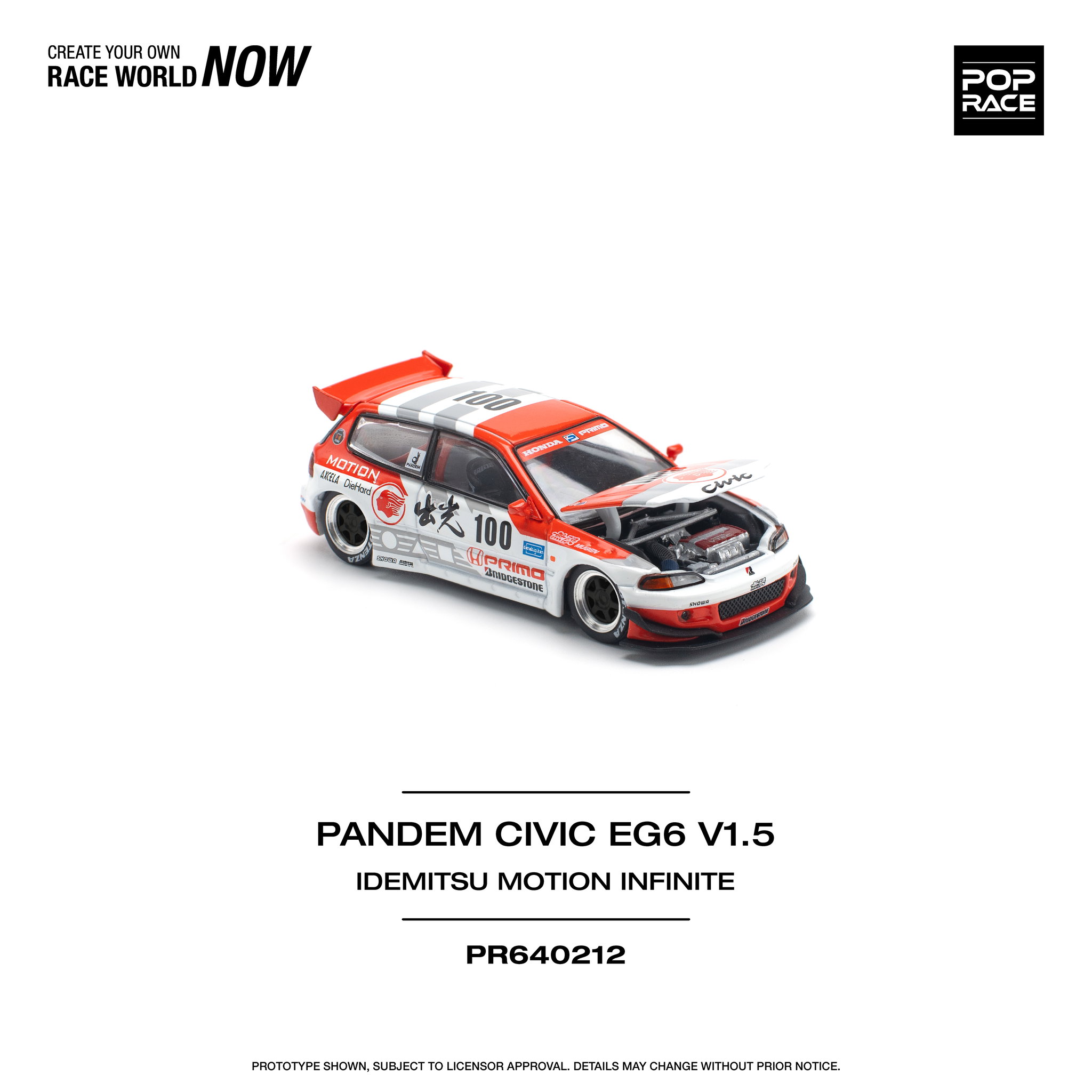 POP RACE MODEL 1/64 PANDEM CIVIC EG6 v1.5 IDEMITSU MOTION INFINITE_11