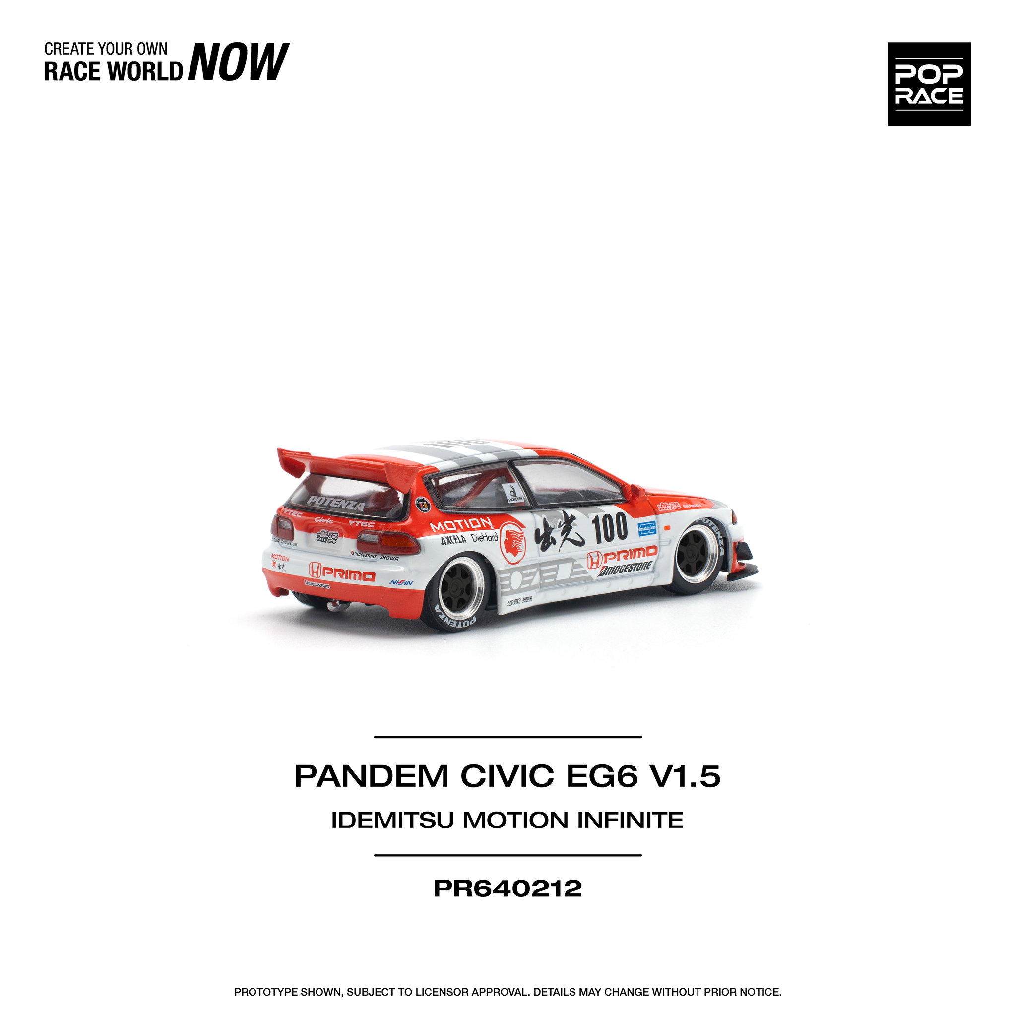 POP RACE MODEL 1/64 PANDEM CIVIC EG6 v1.5 IDEMITSU MOTION INFINITE_3