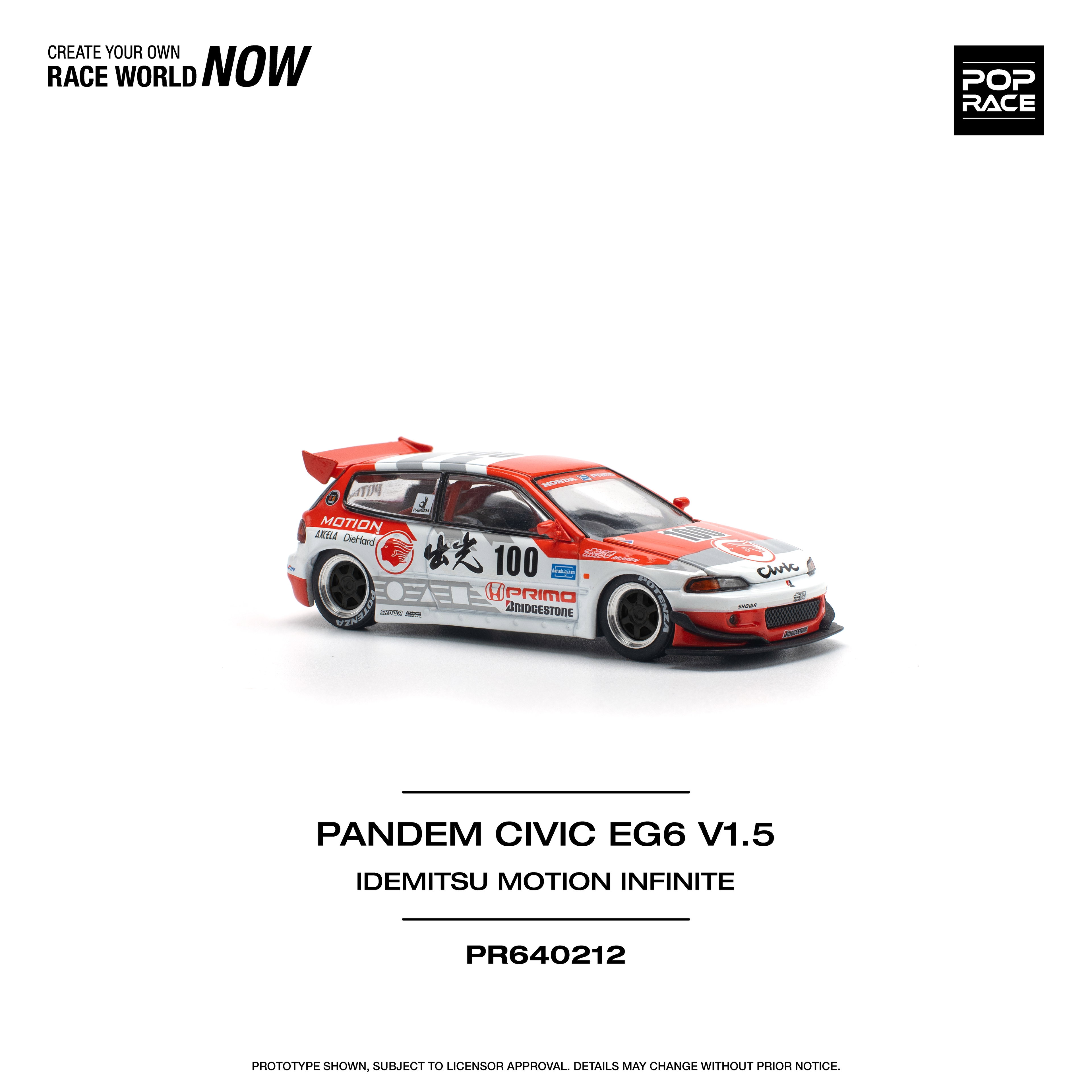 POP RACE MODEL 1/64 PANDEM CIVIC EG6 v1.5 IDEMITSU MOTION INFINITE_5