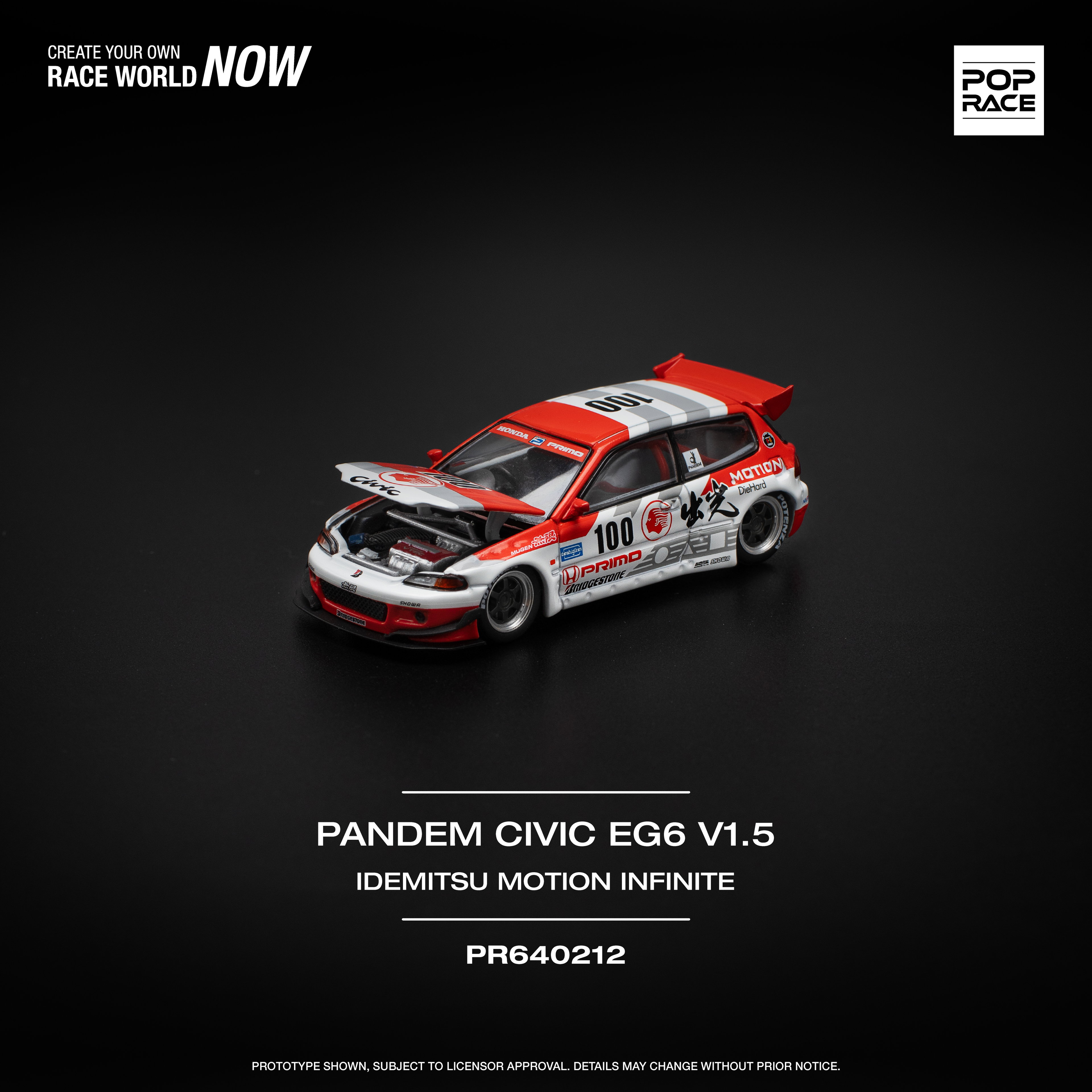 POP RACE MODEL 1/64 PANDEM CIVIC EG6 v1.5 IDEMITSU MOTION INFINITE_13