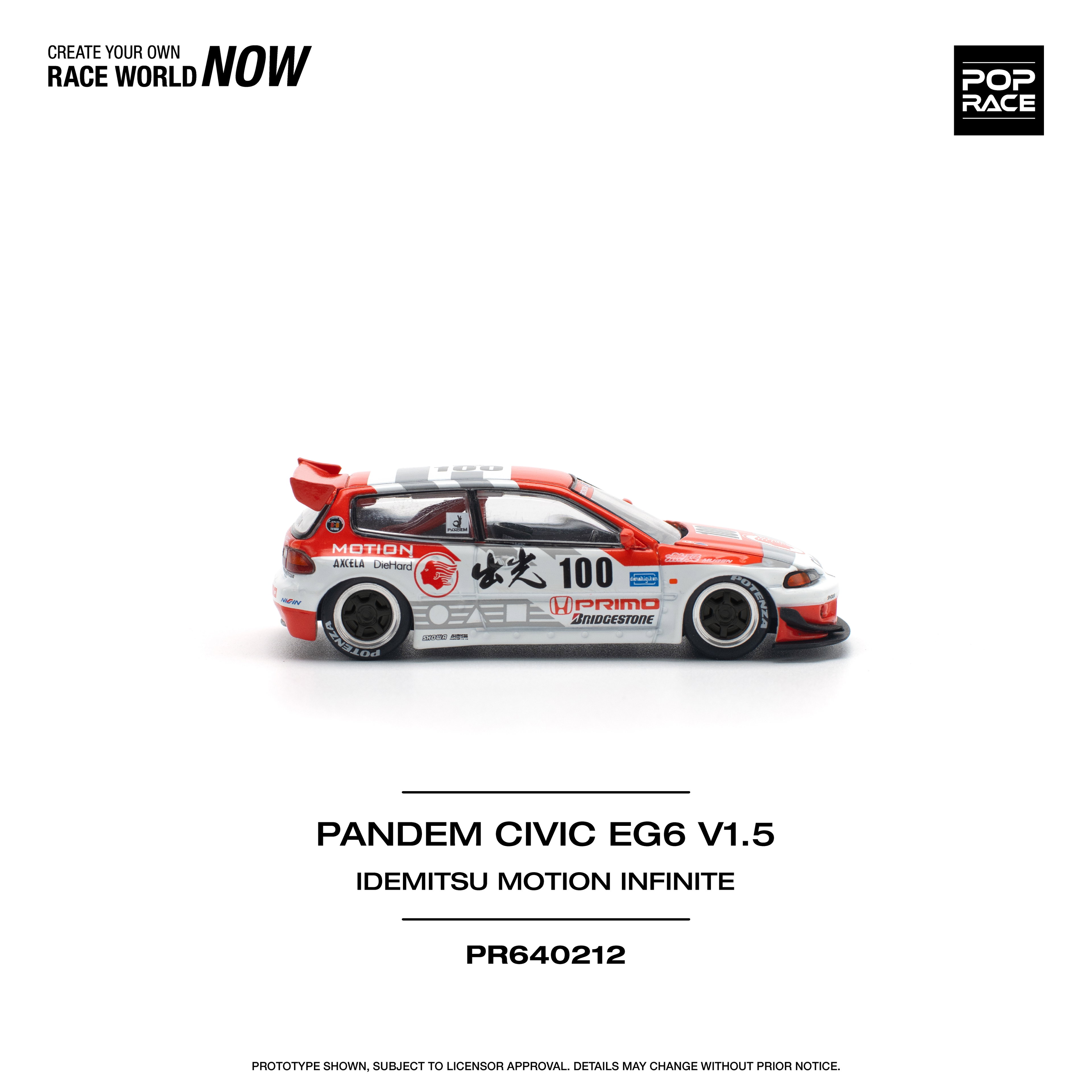 POP RACE MODEL 1/64 PANDEM CIVIC EG6 v1.5 IDEMITSU MOTION INFINITE_4
