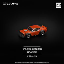 POP RACE MODEL 1/64 SKYLINE GT-R V8 DRIFT (KENMERI) - ORANGE
