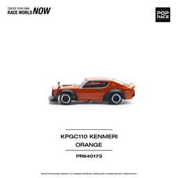 POP RACE MODEL 1/64 SKYLINE GT-R V8 DRIFT (KENMERI) - ORANGE