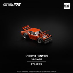 POP RACE MODEL 1/64 SKYLINE GT-R V8 DRIFT (KENMERI) - ORANGE