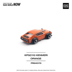 POP RACE MODEL 1/64 SKYLINE GT-R V8 DRIFT (KENMERI) - ORANGE