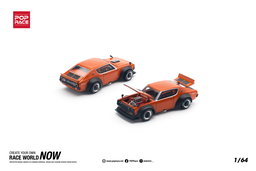 POP RACE MODEL 1/64 SKYLINE GT-R V8 DRIFT (KENMERI) - ORANGE
