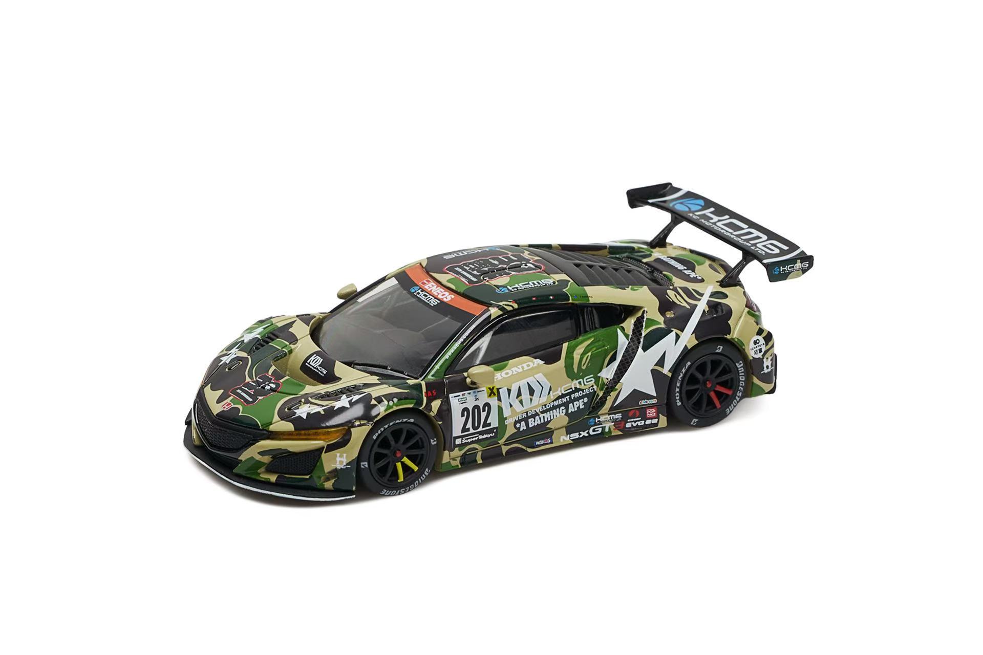 POP RACE MODEL 1/64 HONDA NSX GT3 EVO22 KCMG BATHING APE_2